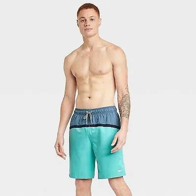 Мужские плавки-шорты Speedo из фарфора с цветными блоками Marina — темно-зеленый XXL