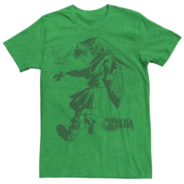 Мужская футболка с подкладкой Zelda Majora's Mask Link Licensed Character