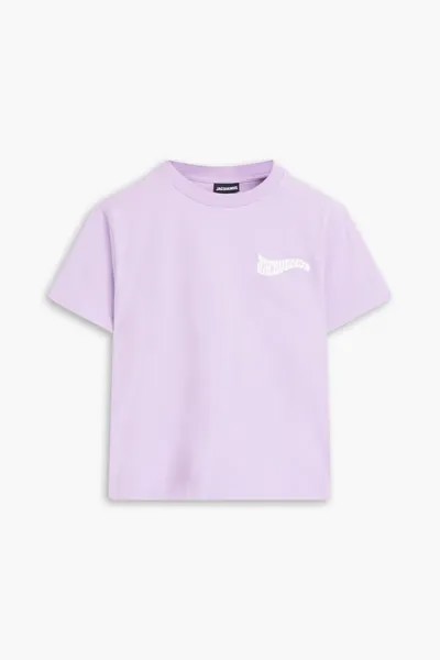 Футболка Camargue из хлопкового джерси с логотипом Jacquemus, лаванда