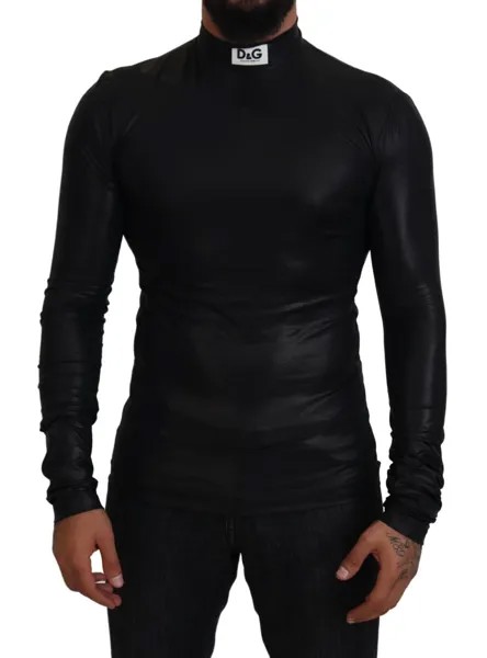 DOLCE - GABBANA Свитер, черный нейлоновый пуловер с логотипом IT48/US38/M 900usd