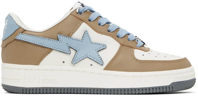 Бело-бежевые кроссовки BAPE Sta #4