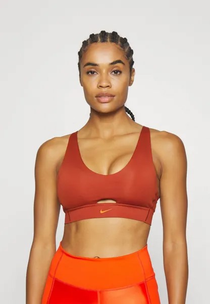 Спортивный бюстгальтер средней поддержки W DF INDY Nike, цвет rugged orange