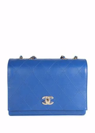 Chanel Pre-Owned стеганая сумка через плечо с логотипом CC