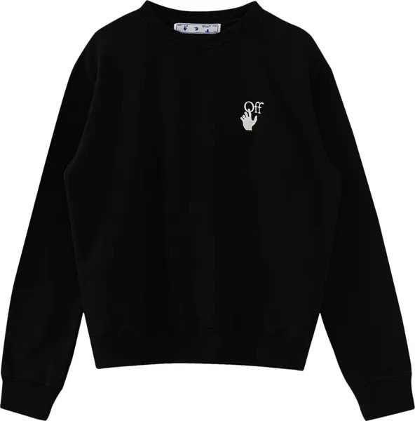 Толстовка Off-White Degrade Arrow Slim Crewneck 'Black/Multicolor', черный