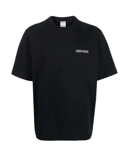 Хлопковая футболка Ss22 Marcelo Burlon, черный
