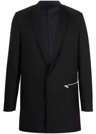 Jil Sander однобортное пальто с графичным принтом