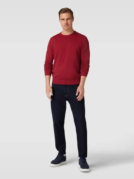 Вязаный свитер с пришивкой этикеток Fynch-Hatton, красный