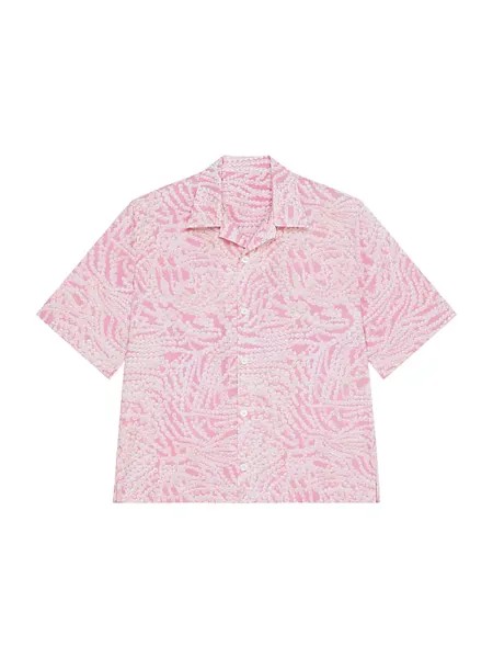 Гавайская рубашка из поплина с принтом Givenchy, белый