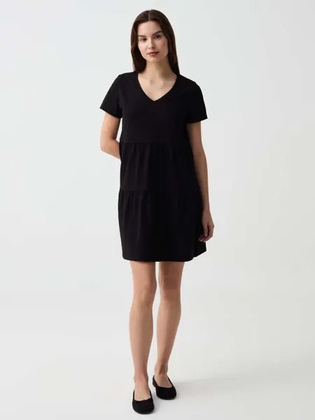 Короткое платье с воланами Ovs, цвет black