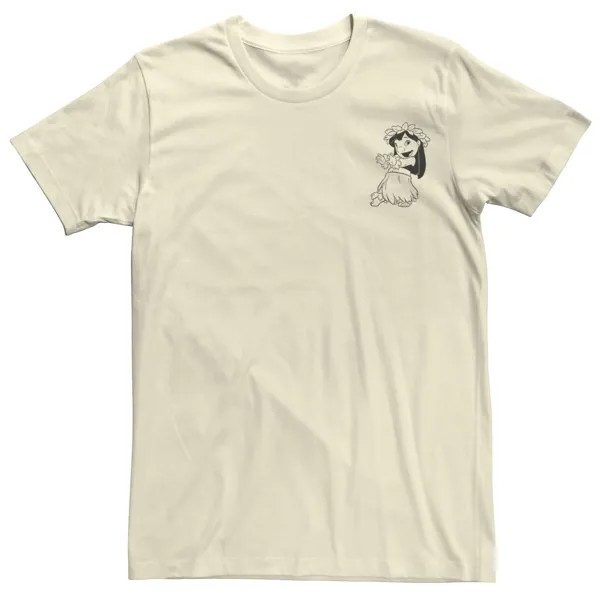 Мужская футболка Lilo And Stitch Lilo с карманом Hit на винтажной подкладке Licensed Character
