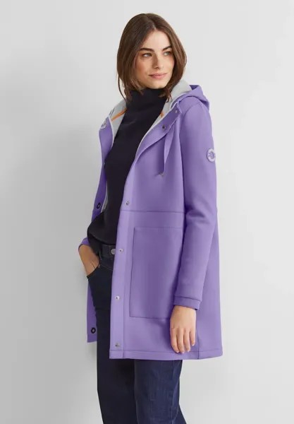 Уличная куртка STREET ONE с капюшоном из мягкой смеси материалов, цвет Shiny Lilac