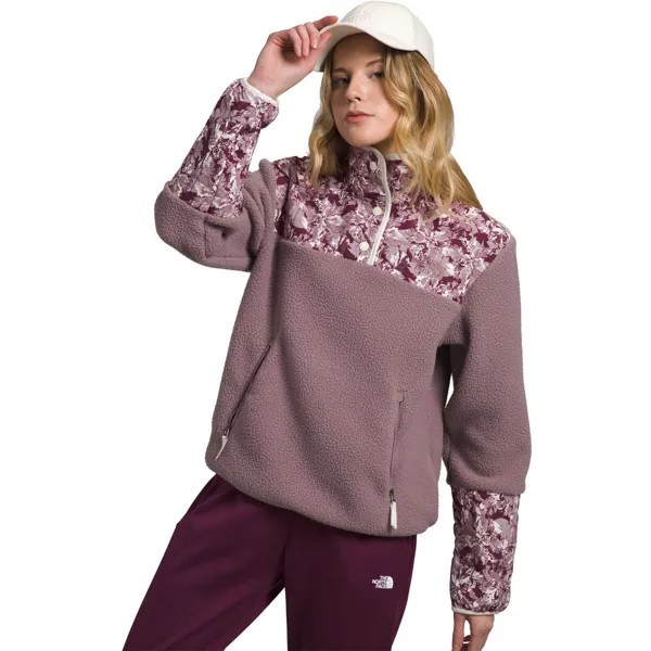 Флисовый пуловер cragmont с застежкой 1/4 The North Face, цвет fawn grey/boysenberry coleus camo print