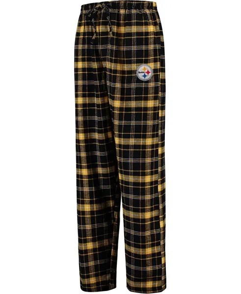 Мужские черные фланелевые пижамные брюки в клетку Pittsburgh Steelers Ultimate Concepts Sport