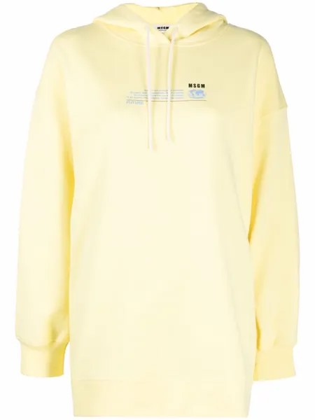 MSGM худи из органического хлопка с логотипом