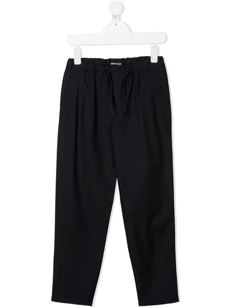 Emporio Armani Kids спортивные брюки с кулиской