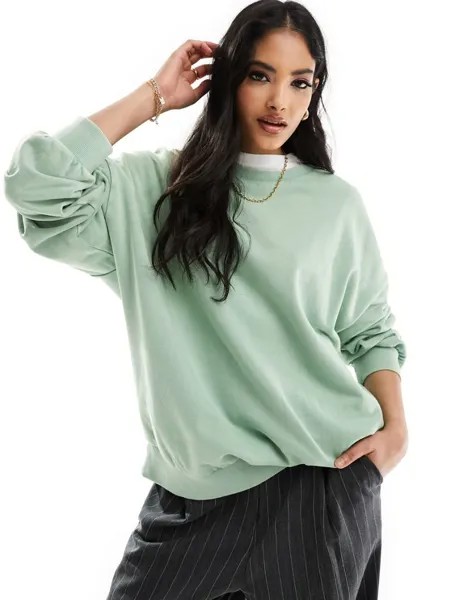 Зеленый свитшот оверсайз ASOS DESIGN