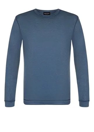 Льняной лонгслив с круглым вырезом Giorgio Armani
