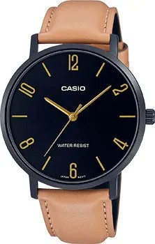 Японские наручные  мужские часы Casio MTP-VT01BL-1B. Коллекция Analog