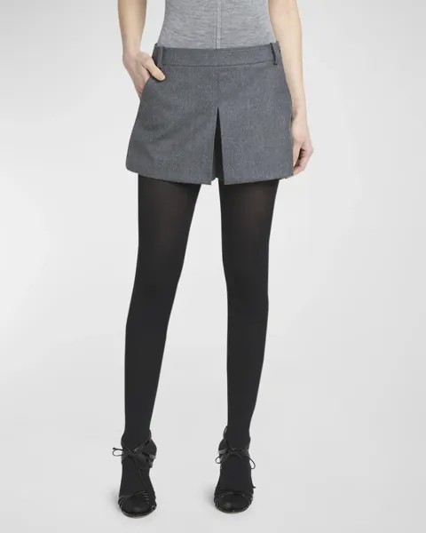 Компактная плиссированная юбка из натуральной шерсти TOM FORD, цвет Grey Melan