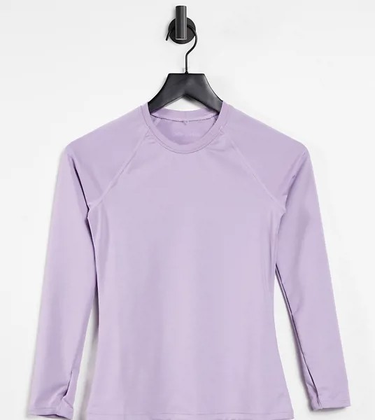 Фирменный лонгслив узкого кроя ASOS 4505 Petite-Фиолетовый цвет