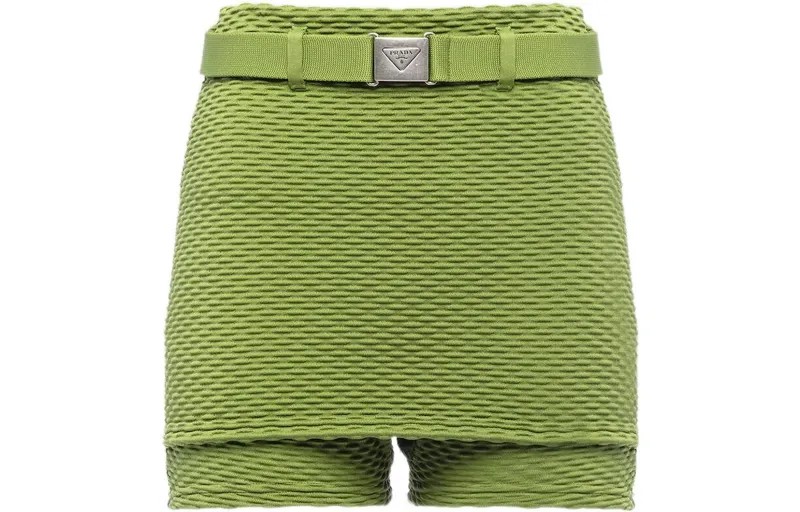 Повседневные шорты женские зеленые Prada