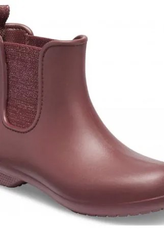 Резиновые полусапоги Crocs Freesail Metallic Chelsea Boot, размер 37(W7), metallic burgundy