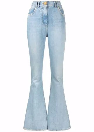 Balmain джинсы bootcut с монограммой
