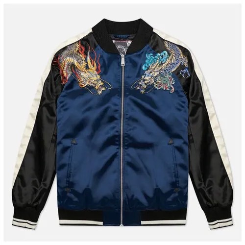 Мужская куртка бомбер Evisu Heritage Sateen Padded Souvenir Dragon Embroidered синий , Размер L