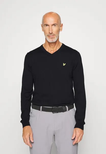 Свитер GOLF V NECK Lyle & Scott, угольно-черный