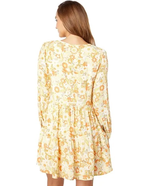Платье Lost + Wander Prairie Rose Mini Dress, цвет Orange Yellow Floral