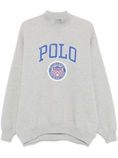 Polo Ralph Lauren толстовка с логотипом-состариванием, серый
