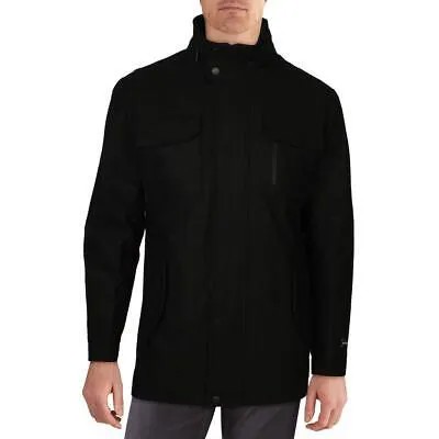 JM Haggar Мужское черное пальто из шерстяной смеси Utility Field Coat Верхняя одежда M BHFO 3572