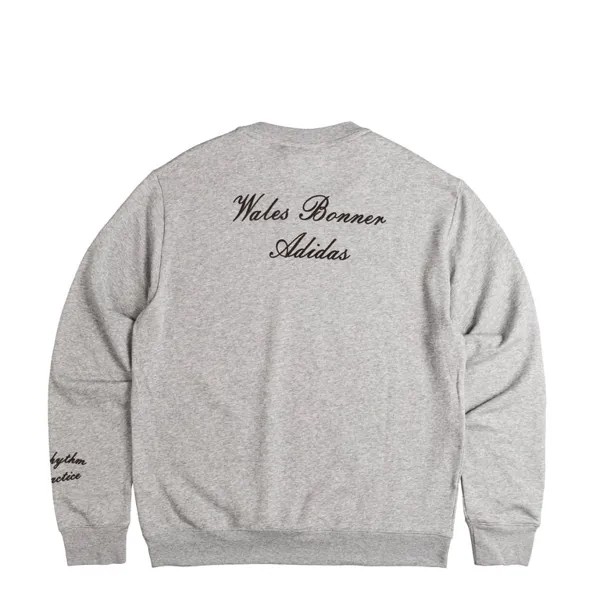 Рубашка X Wales Bonner Wb Sweatshirt Adidas, серый