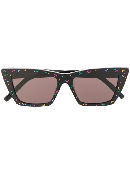 Saint Laurent Eyewear солнцезащитные очки New Wave со стразами