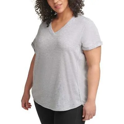 Женская серая футболка с манжетами Calvin Klein Performance, пуловер плюс 3X BHFO 9777
