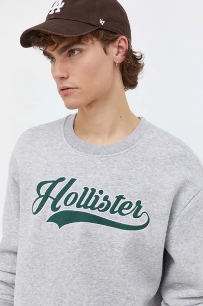 Компания Холлистер толстовка с капюшоном Hollister Co., серый