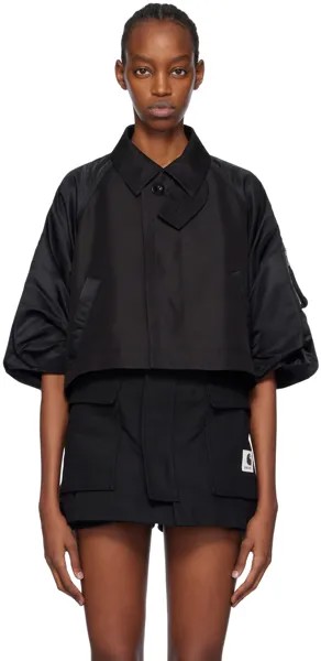 Черная куртка со вставками Sacai, цвет Black