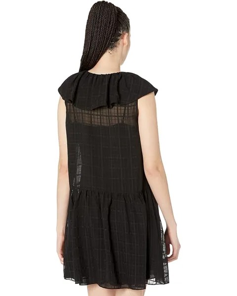 Платье Rebecca Taylor Sleeveless Daybreak Check Dress, черный