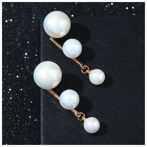 Серьги Mikimarket, бижутерный сплав, белый