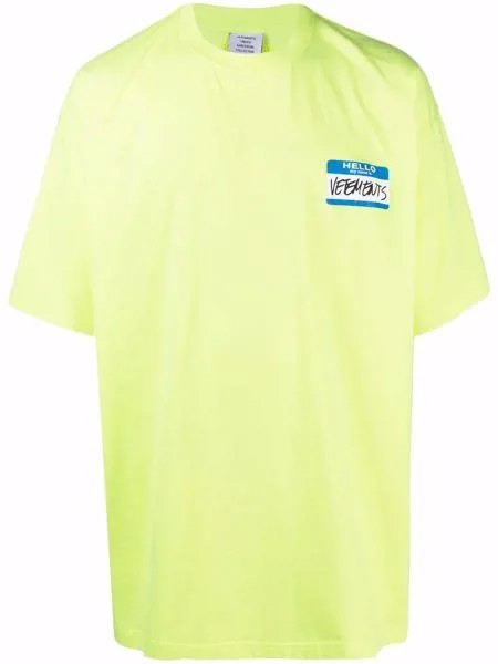 VETEMENTS футболка с принтом My Name Is