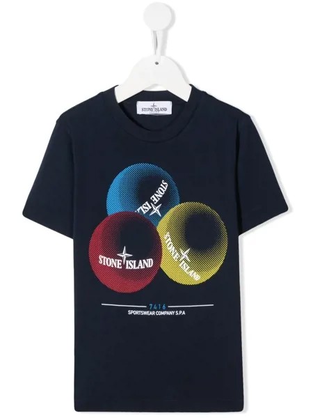 Stone Island Junior футболка с графичным принтом