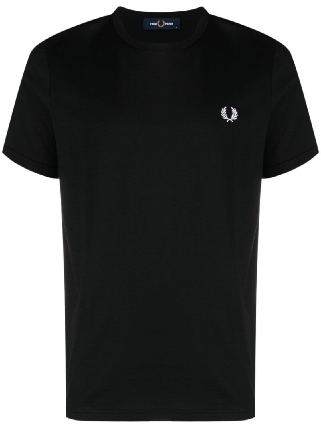 Fred Perry футболка Ringer с вышитым логотипом, черный