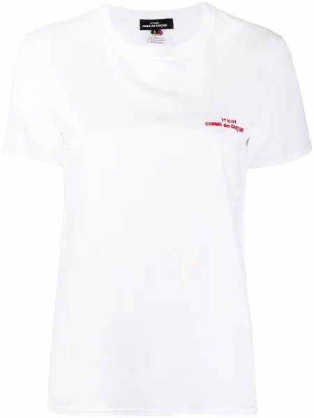 Comme Des Garçons Tricot футболка с вышитым логотипом