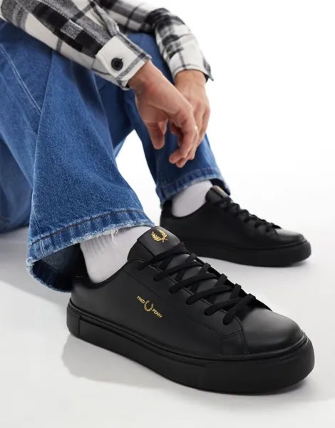 Черные кожаные кроссовки Fred Perry B71