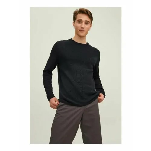 Пуловер Jack & Jones, размер 46, черный