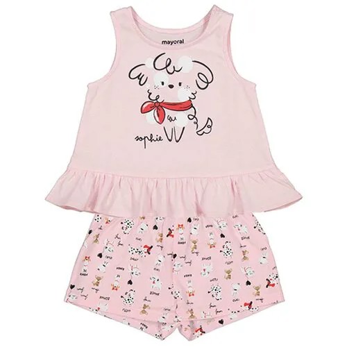 Пижама Mayoral для девочек, размер 80, розовый