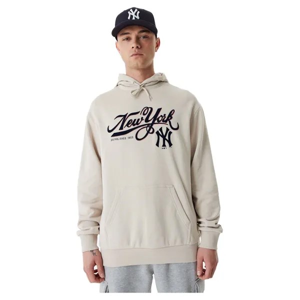Худи New Era New York Yankees MLB Retro Graphic, серый