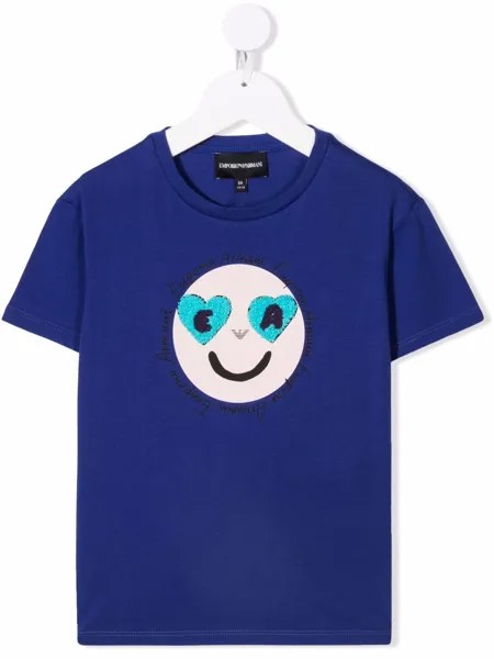 Emporio Armani Kids футболка с принтом Smiley