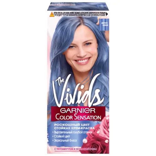 GARNIER Color Sensation The Vivids стойкая крем-краска для волос, Дымчато-голубой