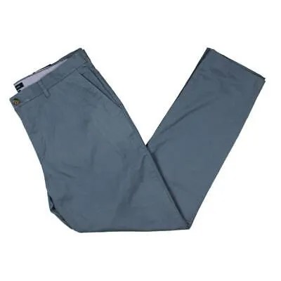 Мужские синие вязаные брюки чинос Tommy Hilfiger Custom Fit с высокой посадкой 34/32 BHFO 1609
